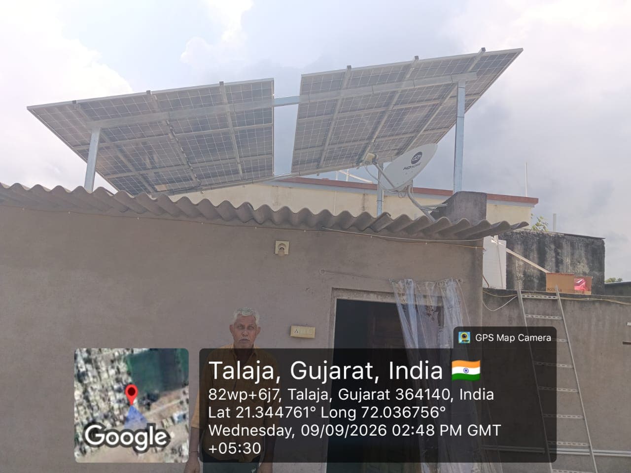 Talaja rooftop solar installation