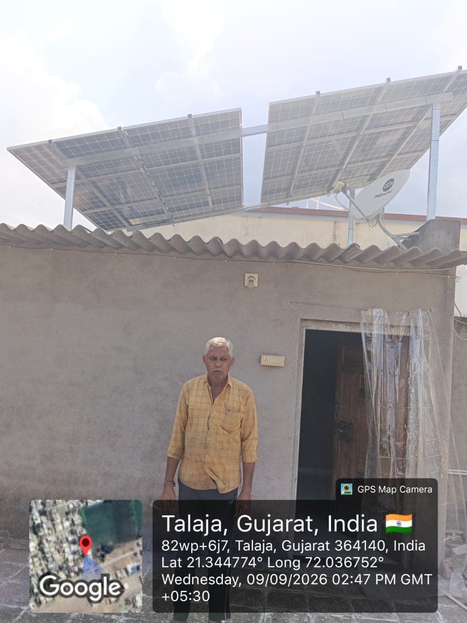 Talaja rooftop solar installation